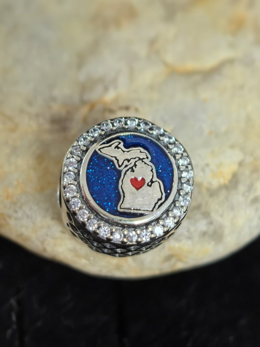 Pandora Michigan Map Charm Home Sweet Home Charm, S925 Silver Jewelry (Women's)